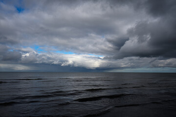 Calm Baltic Sea on a summer morning, Liepaja, Latvia.
