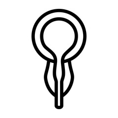 Postate Gland Vector Line Icon Design