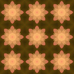 Fototapeta premium Seamless floral pattern with pink flowers, a decorative illustration for spring and summer wallpaper designs