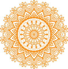 Elegant Round Ornamental Ornament Design for Decorative and Artistic Use