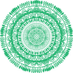 Round Ornamental Lace Mandala Pattern for Elegant Decorative Design