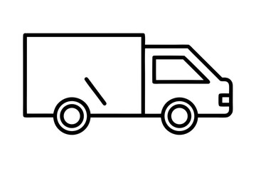 line art Delivery vector silhouette illustration isolated on white background