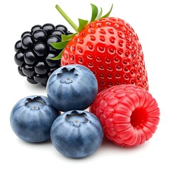 Red strawberry blue blueberries black blackberry red raspberry
