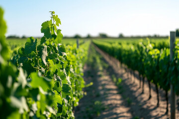 Golden vineyards filled with ripe grapes ready for harvest