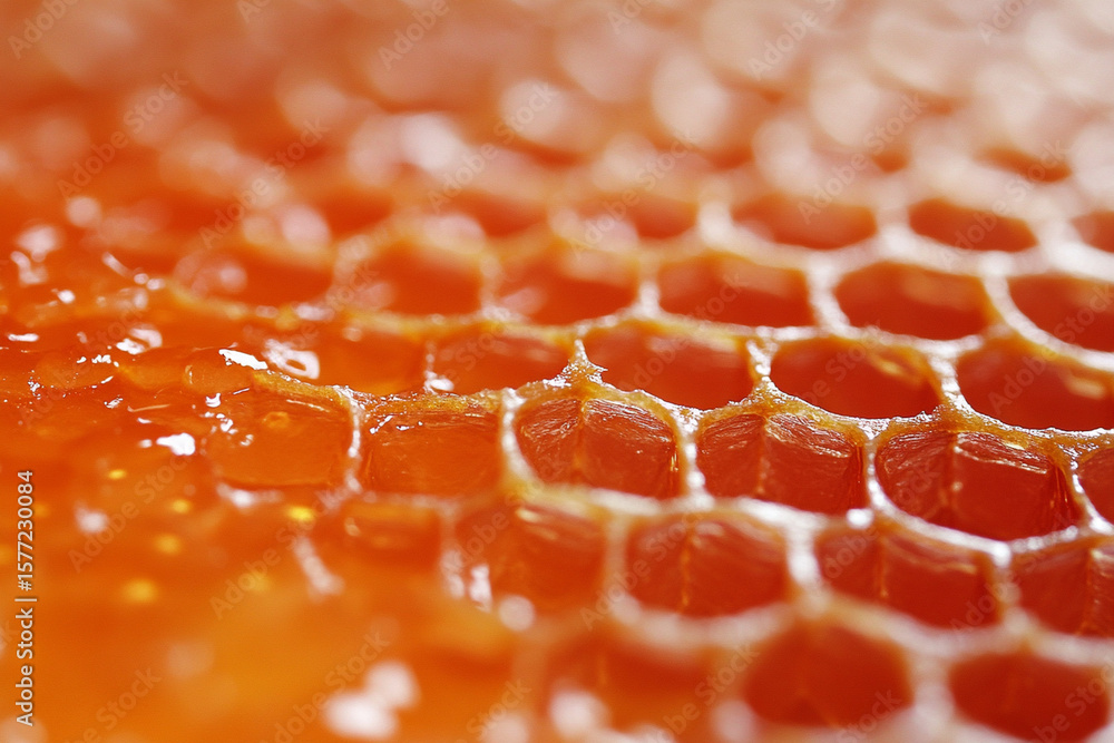Aufkleber honeycomb structure reveals intricate patterns in a beehive