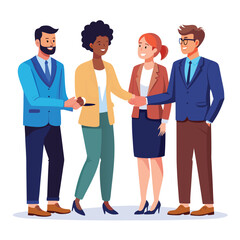 Obraz premium Business people shaking hands in agreement handshake