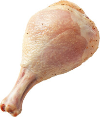 Cooked chicken drumstick. Raw material.