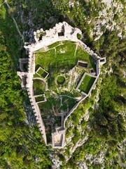 Aerial View of Blagaj Fortress, old Blagaj