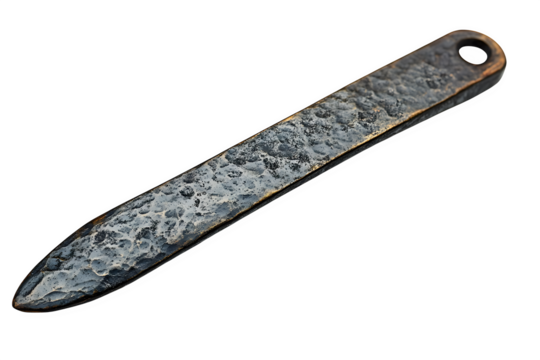 Basic metal nail file with textured surface isolated on white background