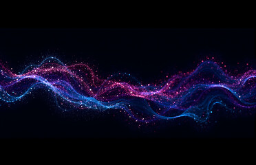 Colorful Particle Wave Effect Background