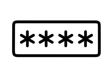 password icon vector on white background