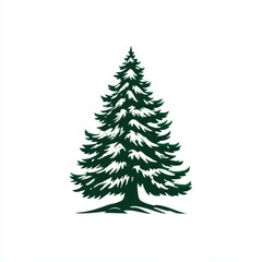 Evergreen tree standing tall against a bright background showcasing nature&rsquo;s beauty