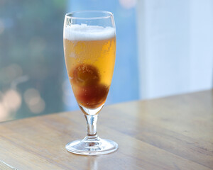 うめシロップの炭酸割