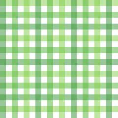 Gingham seamless pattern in green and white.Checkered tartan plaid repeat pattern for Christmas.Geometric vector illustration background wallpaper texture for fabric and prints.