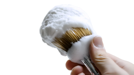 Hand Holding Shaving Brush