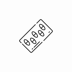 capsule blister icon sign vector