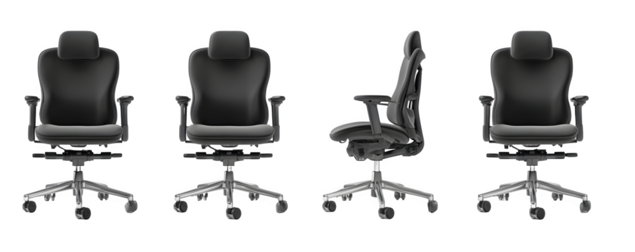 Professional High-Quality Isolated ergonomic office chair with a digital artwork, commercial stock asset, ideal for marketing materials and advertising, professional graphics