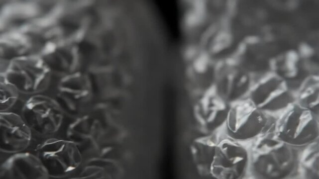 Rows of translucent protection cushioning material