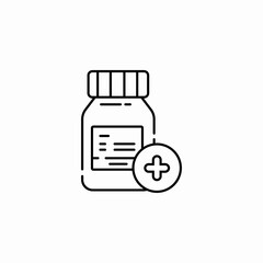 medicine jar icon sign vector