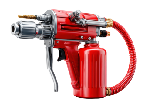 Powerful Core Drill: A close-up shot of a red core drill. showcasing its industrial design and powerful capabilities