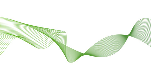 Abstract green waves background,Abstract green wavy lines. Colorful vector background.green wave melody lines on white background,Abstract green wave lines pattern background. green wave lines frame,