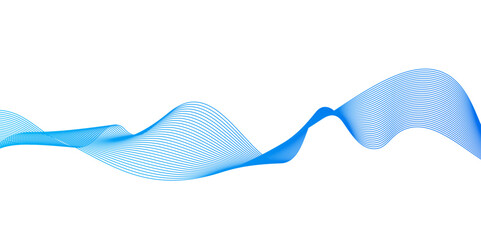 Blue wave lines on white background.abstract blue lines pattern or wavy stripes for business background, Curve wave seamless pattern. Line art striped graphic template,