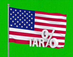 American flag with TAR% overlaid