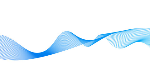Blue wave lines on white background.abstract blue lines pattern or wavy stripes for business background, Curve wave seamless pattern. Line art striped graphic template,