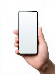 Hand Holding Smartphone With Blank Screen