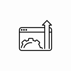 system optimization icon sign vector