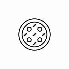 whole pizza icon sign vector
