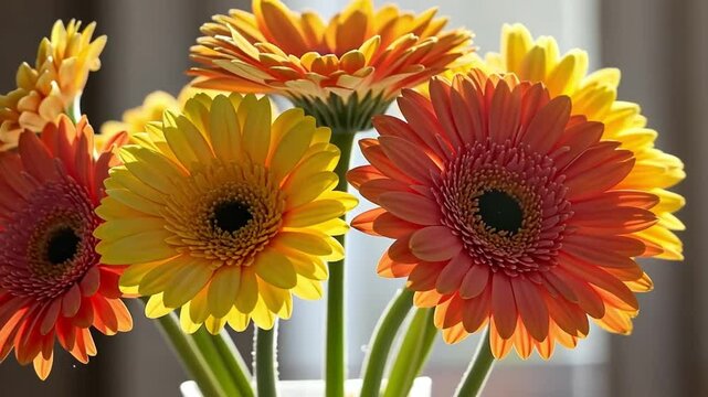 bouquet of orange gerber flowers