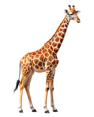 Naklejka premium a-giraffe isolated on white background, png, ai generated.