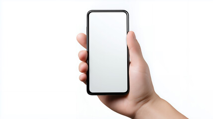 Hand Holding Smartphone With Blank Screen