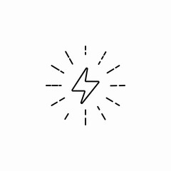 lightning bolt icon sign vector