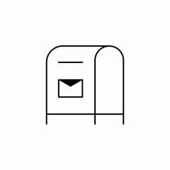 mail box icon sign vector
