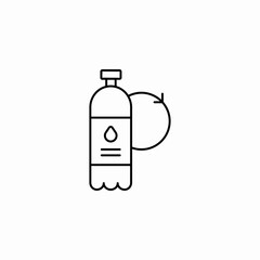 recycled bottle icon sign vector