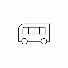 school bus icon sign vector