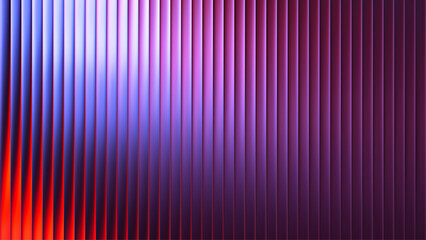 Abstract ribbed fractal glass texture effect with bright smooth fluted vertical lines of colorful gradient. Bold and dynamic design blending bright colors and geometry for modern visual art project © 3d_kot