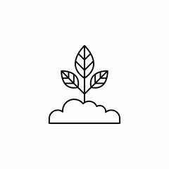 sprout plant icon sign vector