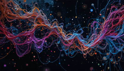 Color‑sound synesthesia shapes over black
