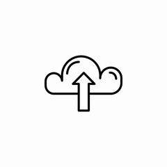 upload to cloud icon sign vector