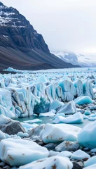 Gardinen capture the breathtaking beauty and serene landscapes of icelands glaciers in this striking image © Thirasak