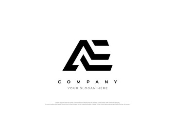 AE Lettermark Logo Modern, Minimalist Branding for Companies