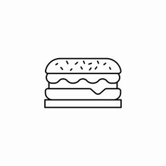 cheeseburger food icon sign vector