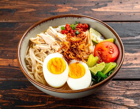 Soto Ayam, a Traditional Indonesian Chicken Soup.