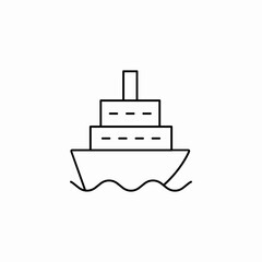 cruise ship icon sign vector