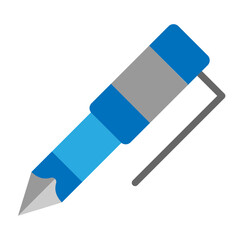 Fountain Pen Vector Flat Icon Design