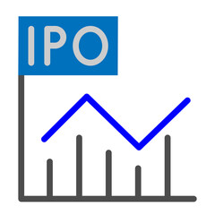 IPO (Initial Public Offering) Vector Flat Icon Design