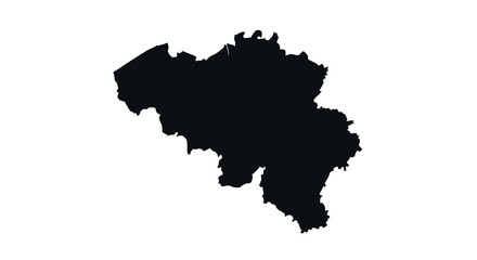 Belgium Map Silhouette Vector